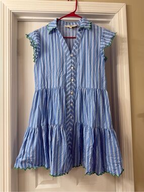 Anna Cate Women’s Blue Striped Dress *Needs to be steamed*